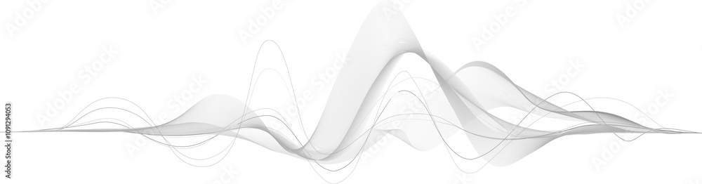 Poster digital future technology concept. gray wave curved lines for web design, website development, data 