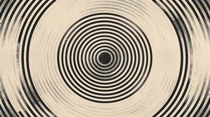 Obraz premium Abstract circular spiral pattern with concentric circles and textured background.
