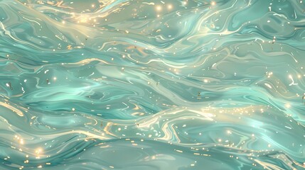 Naklejka premium digital technology blue and gold sea water flow texture poster background