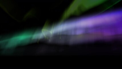 Vibrant Aurora Showcase Green and Purple Loop Animation