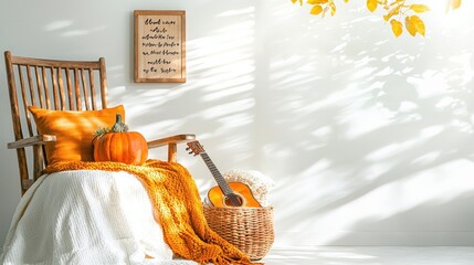 Inspiring quotes and affirmations displayed in a cozy living room with natural light and warm decor