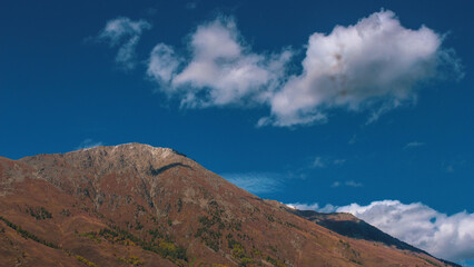City view or mountain view of xinjiang wind erosion landform landscape of crayon in sunset, world ghost town of karamay, Ghost city in Urho, Xinjiang.