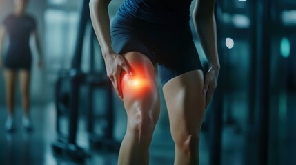 athlete or spot people  having knee injury due to ligament inflammation, knee pain due to exercise, massage, muscle relaxation, rheumatoid arthritis, gait disturbance, rheumatoid arthritis