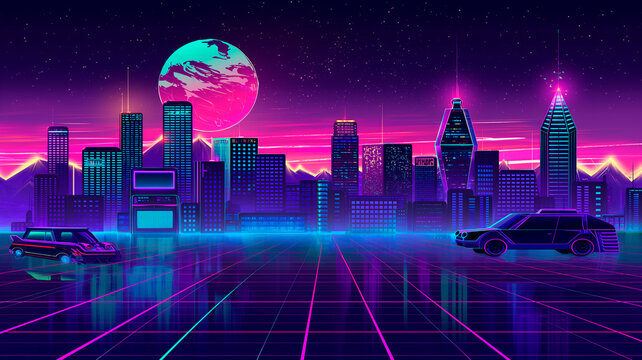 Ne&oacute;n Pixelado: El Futuro Retro
