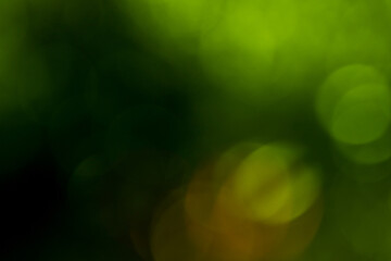 Obraz premium arrière plan png, avec bille de bokeh dans les tons vert avec de l'orange, pour ressources graphiques