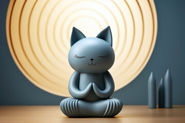 Zen Cat Meditating
