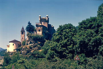 Naklejka premium Castle of Saint Pierre, Aosta, Italy