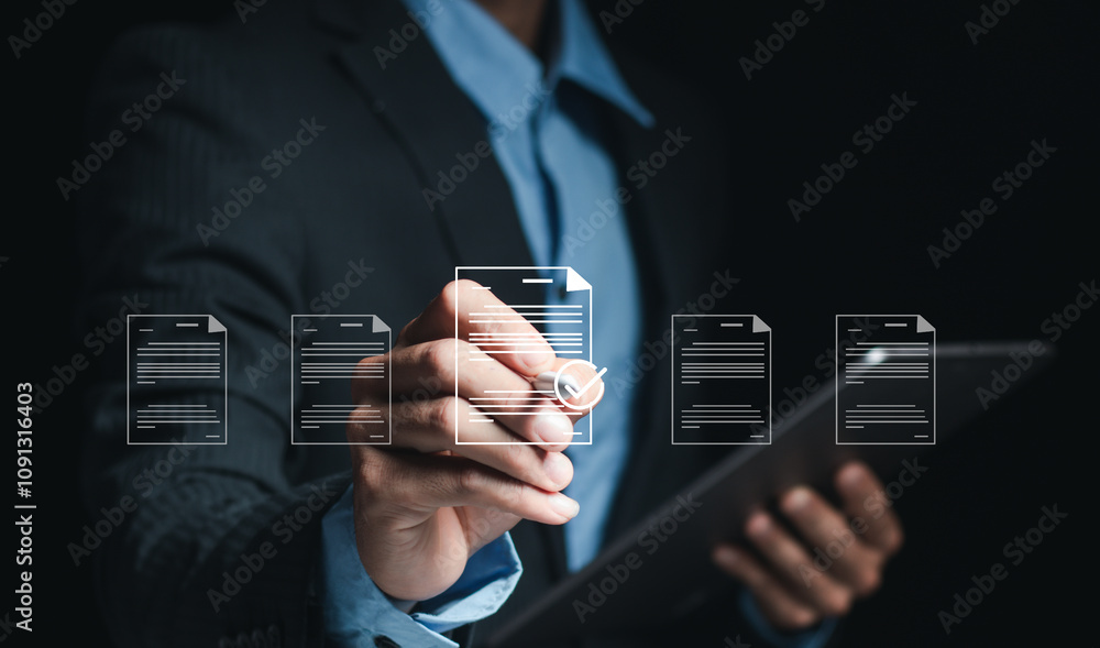 Poster business performance checklist, business evaluation, project approval and enhancing business perform