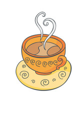 Drinks and beverages, vector cute illustration