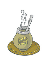 Drinks and beverages, vector cute illustration