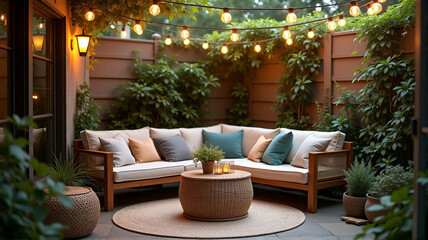 Fototapeta premium outdoor cafe in the garden
