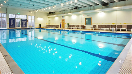 Obraz premium swimming pool in hotel