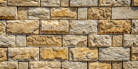 Fototapeta premium Textured Stone Wall, Horizontal Composition, Natural Stone, Building Facade, stone wall, texture