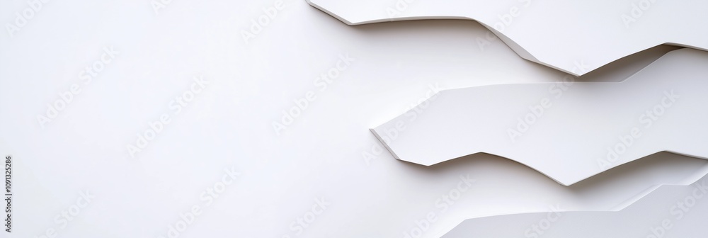 Poster a white background with a white and gray image of a mountain range. the image is made up of many sma