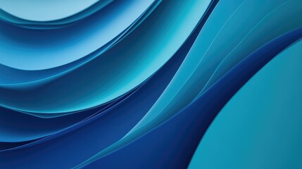 Fototapeta premium Vibrant blue and teal abstract design with smooth waves and gradients, perfect for an information packet or business presentation backdrop.