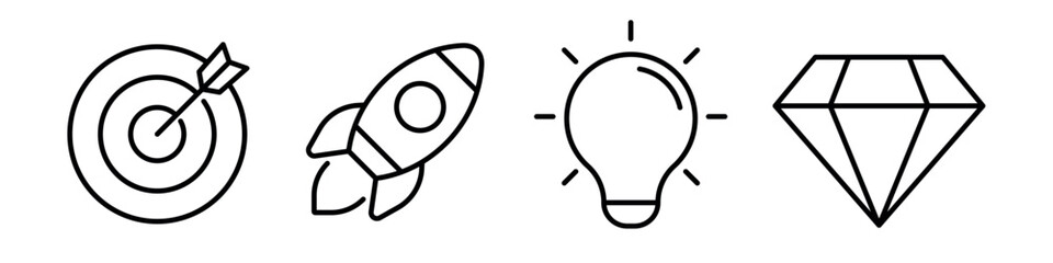 Mission idea goal values icon. Business icon © DOBRYI VECHIR STUDYA
