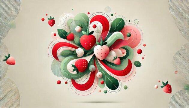 Aardbeiendag (Strawberry Day) awareness day background concept