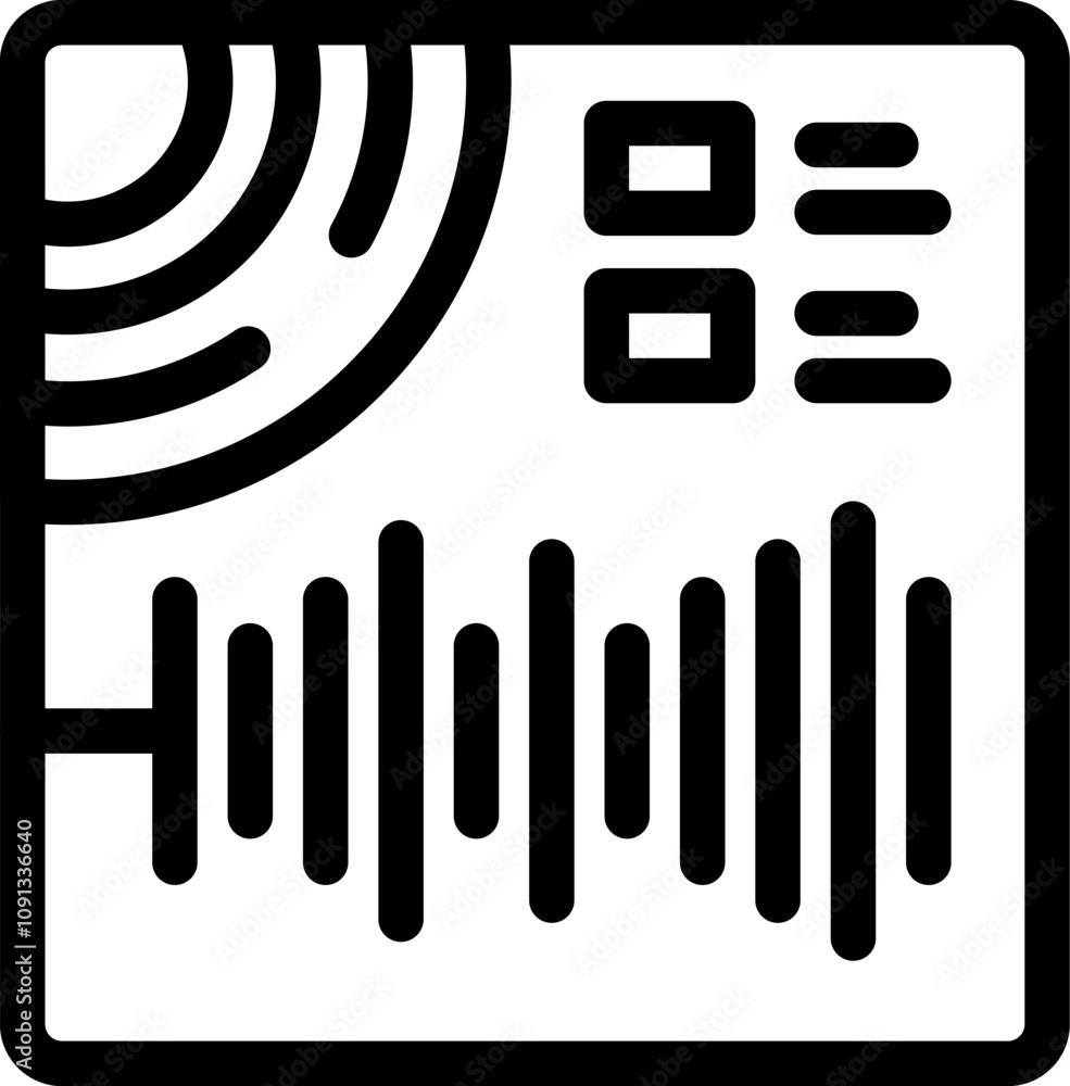 Poster digital audio workstation displaying audio waveforms and editing controls, ideal for music producers