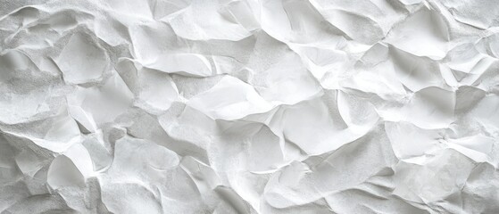 Obraz premium Wrinkled White Paper Texture for Background Design Projects in Creative Field, Ideal for Website Banners, Stationery, and Artistic Presentations