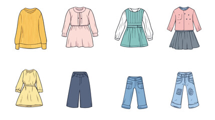 Minimalistic Line Clothes in Artistic Style