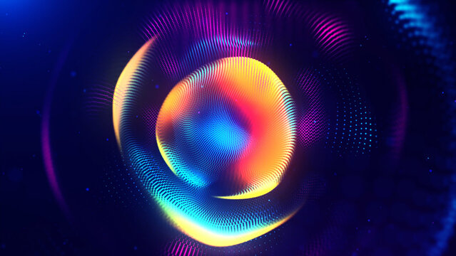 Piękne tło, sferyczne kolorowe kule pełne kolor&oacute;w i kropek, niesamowite kolory