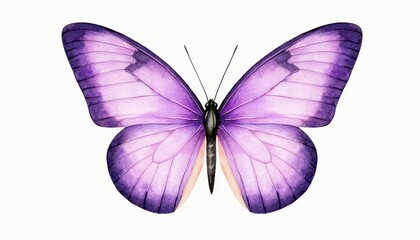 A vibrant purple butterfly with detailed wing patterns on a clean background.