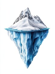 Obraz premium An artistic representation of a majestic iceberg floating in clear water.