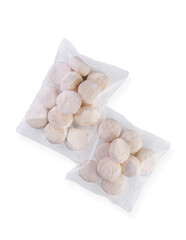 Cheesecakes in a package on a white background