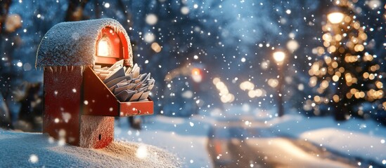 A Snowy Christmas Eve: Letters to Santa in a Frosty Mailbox