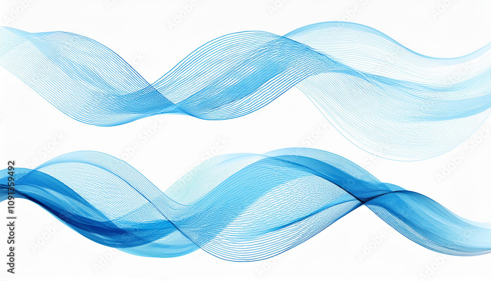Aufkleber curve lines, drops, wave collection of abstract design element for top, bottom page web site. templa