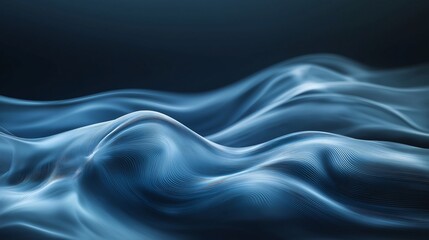 Obraz premium Abstract Blue Flowing Waves Background