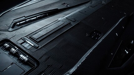 Obraz premium Futuristic Vehicle Carbon Fiber Body Panel Detail