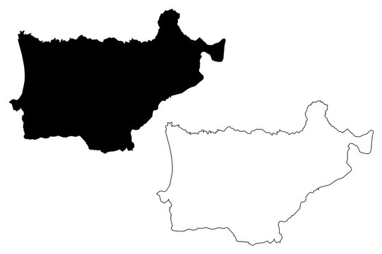 Akkar Governorate (Lebanese Republic, Governorates of Lebanon) map vector illustration, scribble sketch Akkar map