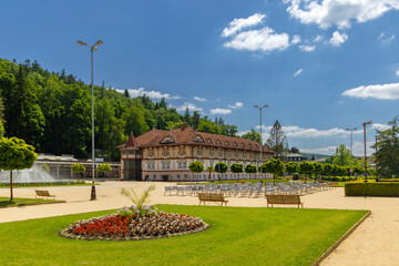 Obraz premium Luhacovice, picturesque spa town in Southern Moravia, Czech Republic