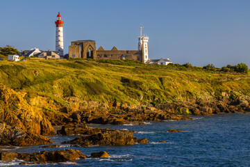 Saint-Mathieu Lighthouse, Pointe Saint-Mathieu in Plougonvelin, Finistere, France