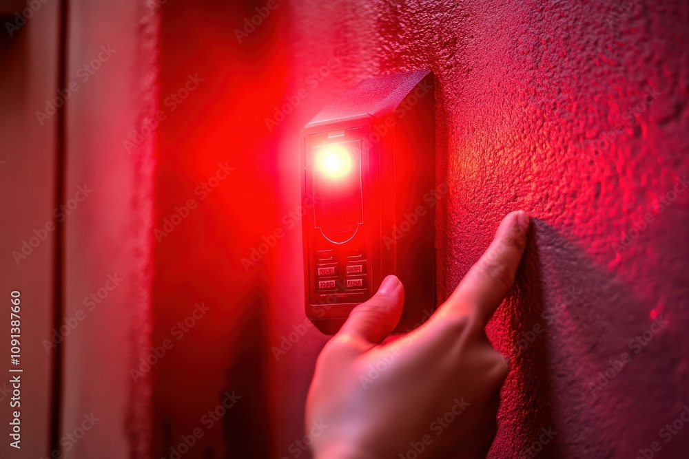 Poster advanced biometric hand scanner for security authentication