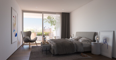 Fototapeta premium luxury bedroom