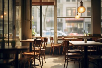 Fototapeta premium Interior of a empty cafe