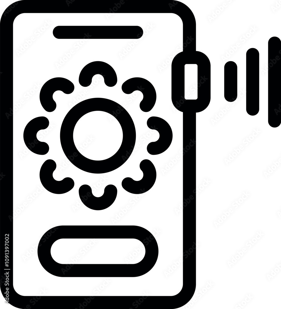 Poster wireless connection and data transmission from smartphone with processing setting