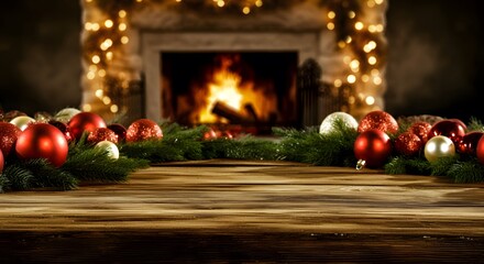 Empty christmas background for text. Copyspace.