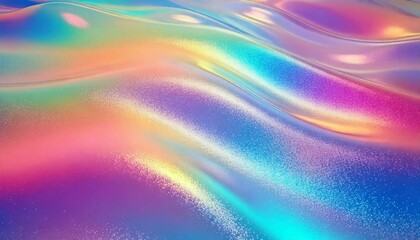 Fond holographique arc-en-ciel avec un dégradé pastel et une surface brillante