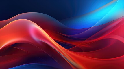 Obraz premium Contemporary abstract wave pattern with smooth fluid lines and seamless gradient colors, ideal for sleek digital backgrounds and modern graphic design.