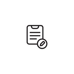 Edit clipboard icon. Edit clipboard icon. Write icon vector. Editable icon.