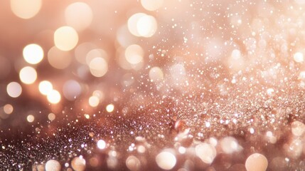 Abstract pink bokeh background showcasing shimmering light bubbles and delicate dust particles that create an elegant and luxurious visual atmosphere with a soft, dreamy quality.