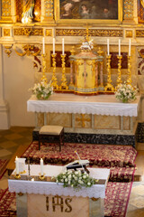 Wedding decoration of the church