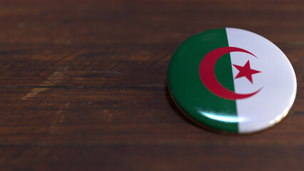 Voting Badge Featuring the Flag of Algeria