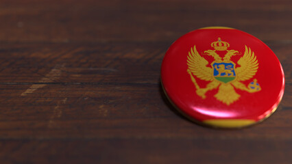 Voting Badge Featuring the Flag of Montenegro
