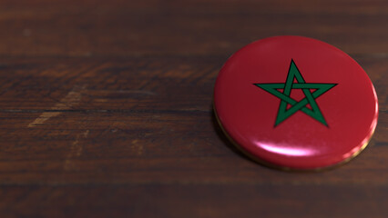 Voting Badge Featuring the Flag of Morocco
