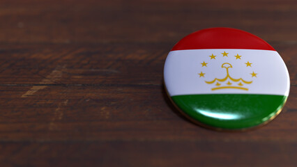 Voting Badge Featuring the Flag of Tajikistan