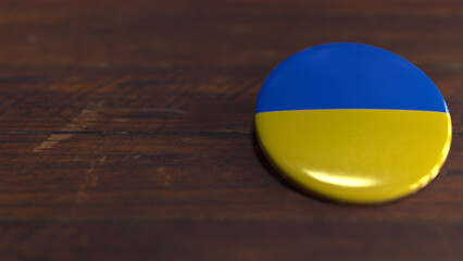 Voting Badge Featuring the Flag of Ukraine